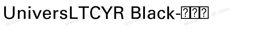 UniversLTCYR Black字体转换